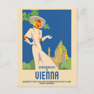 Carte Postale Passer les journées d'été à Vienne Poster vintage 