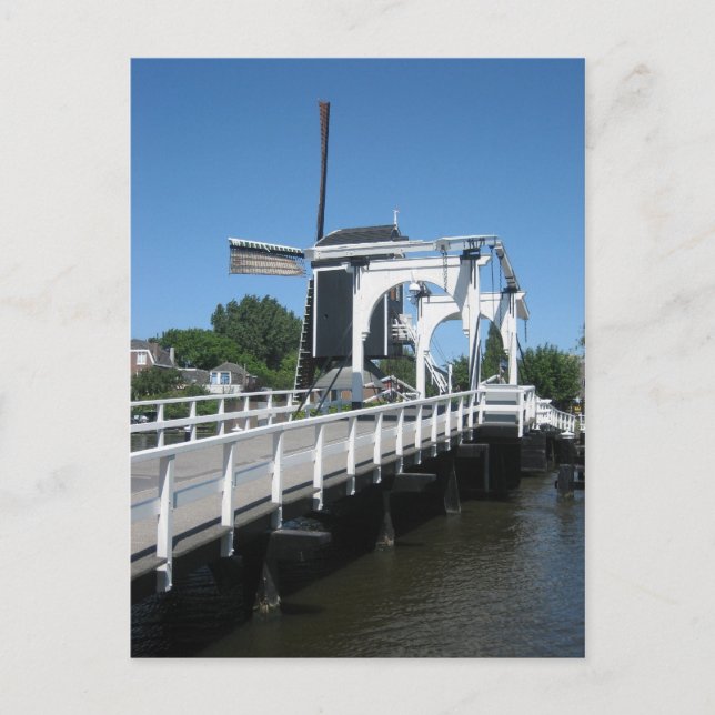 Carte Postale Passerelle et moulin à vent (Devant)