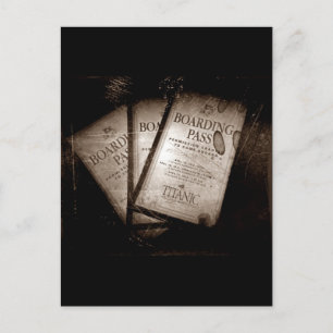 Carte Postale Passes d'embarquement Titanic RMS