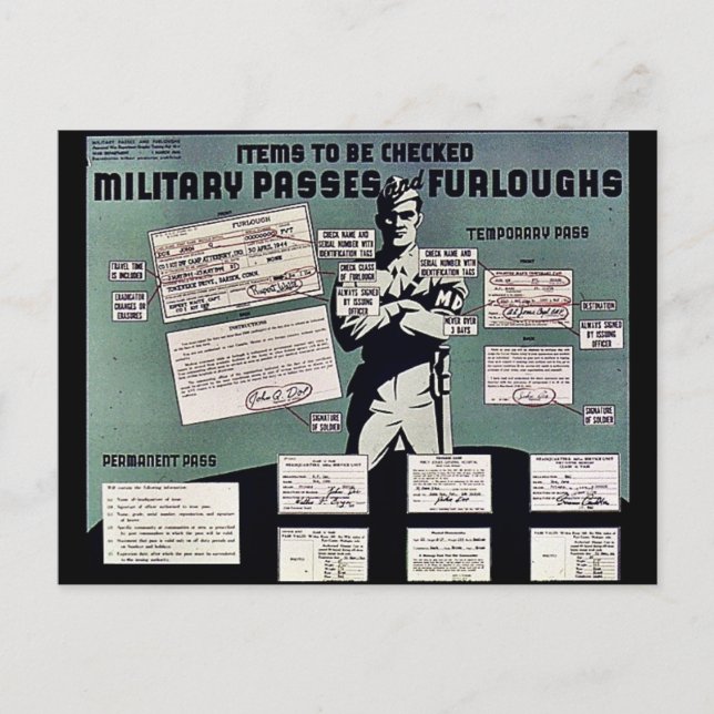 Carte Postale Passes Et Fours Militaires (Devant)