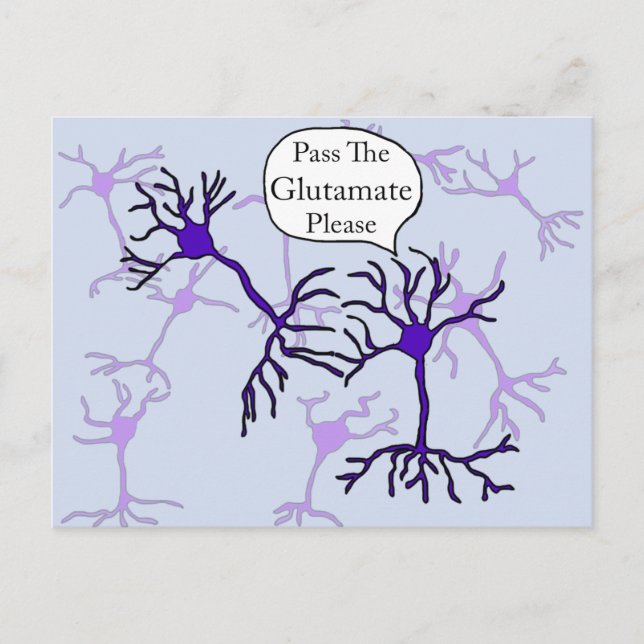Carte Postale Passez le Neurone Glutamate (Devant)