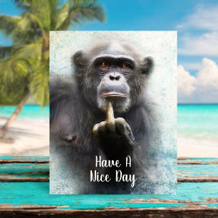 Carte Postale Passez Une Bonne Journée Doigt D'honneur Drôle Sin