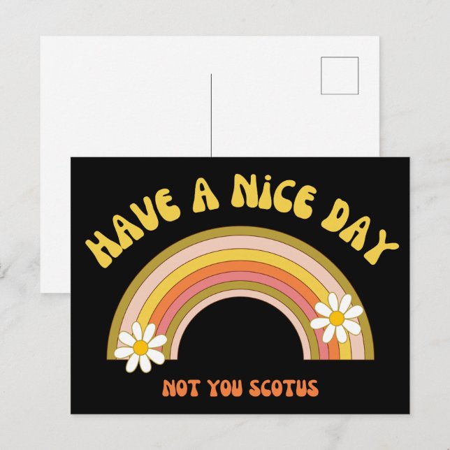 Carte Postale Passez une bonne journée pas vous Scotus Retro Sty (Devant / Derrière)