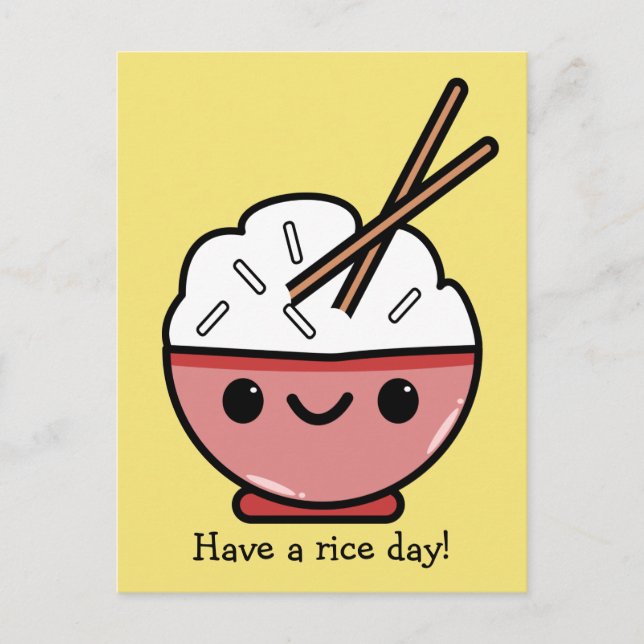 Carte Postale Passez une journée au riz (Devant)