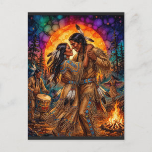 Carte Postale Passion Ardente : Danseurs Amérindiens