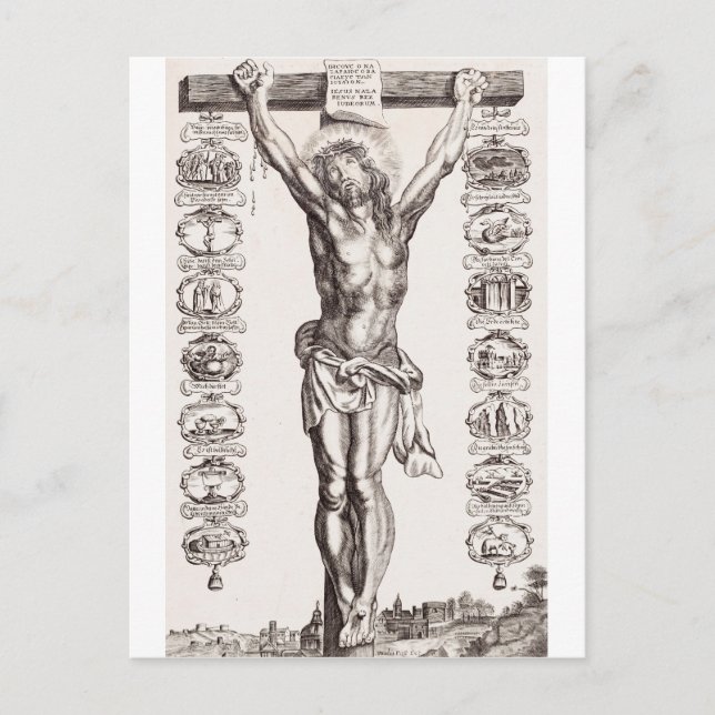 Carte Postale Passion de Jésus crucifixion du Christ (Devant)