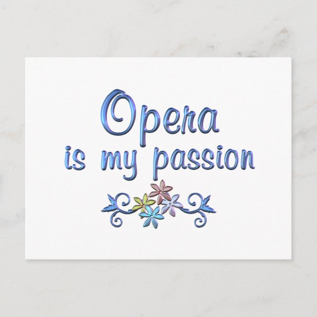 Carte Postale Passion de l'opéra (Devant)