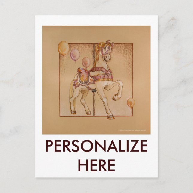 CARTE POSTALE PASSION ROSE PONY CAROUSEL (Devant)