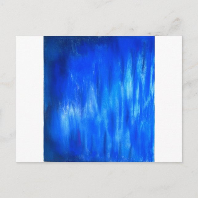 Carte Postale Pastel Blue Blaze (expressionnisme abstrait) (Devant)