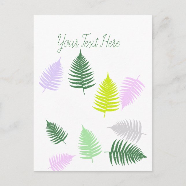 Carte Postale Pastel Colors Lucky Fern (Devant)
