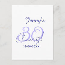 Pastel félicitations 30ème anniversaire violet élé