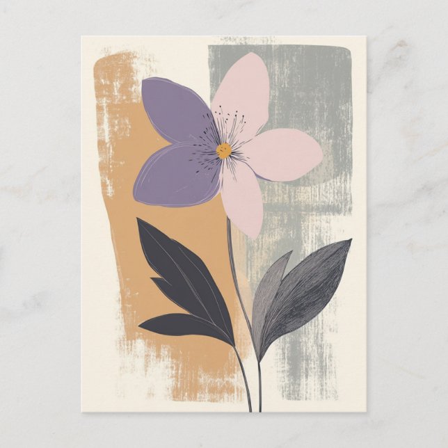 Carte Postale Pastel Flora dans la moelleux #092 (Devant)