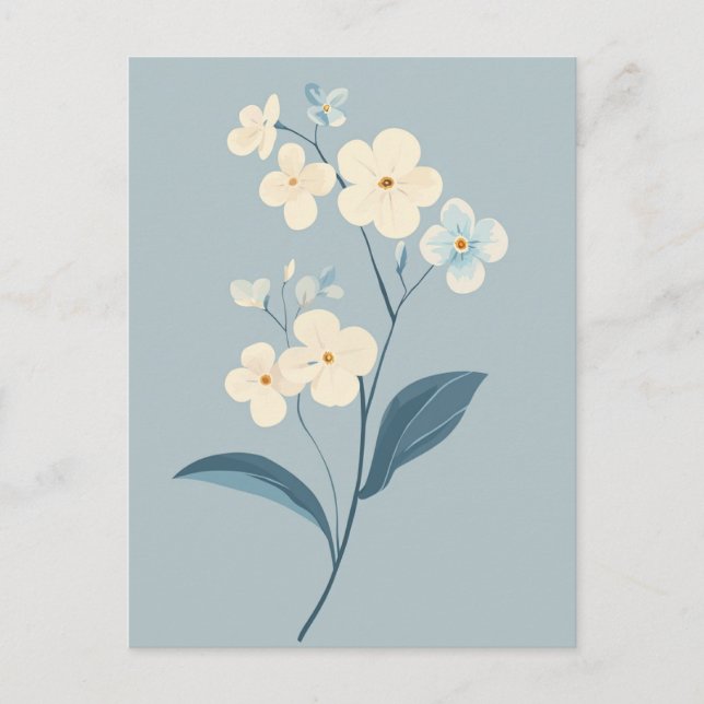 Carte Postale Pastel Flora dans la moelleux #093 (Devant)