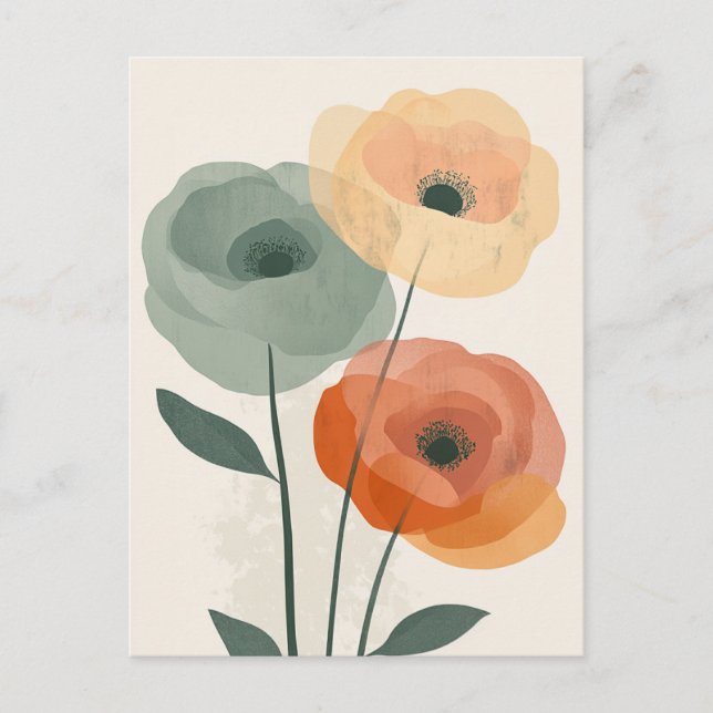 Carte Postale Pastel Flora dans la moelleux #096 (Devant)