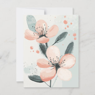 Carte Postale Pastel Flora dans la moelleux #097