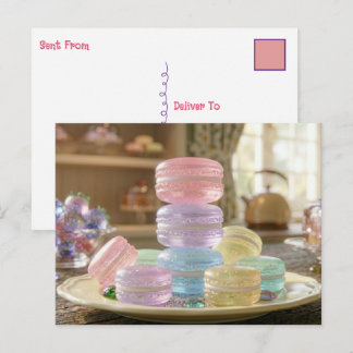 Carte Postale Pastel Glass Macaron Cookies | Keeping in Touch