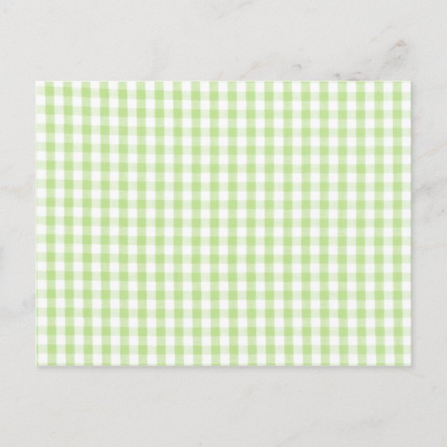 Carte Postale Pastel Green En vichy motif (Devant)