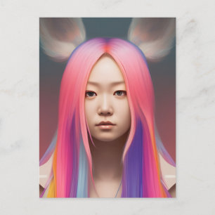 Carte postale Pastel Hair Woman