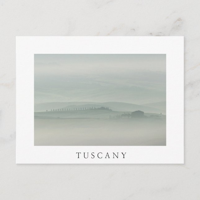 Carte Postale Pastel matin dans la brouillard toscane (Devant)