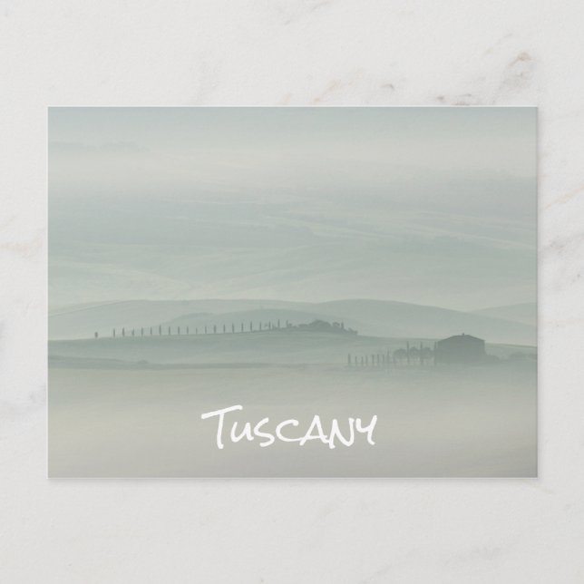 Carte Postale Pastel matin dans la brouillard toscane (Devant)