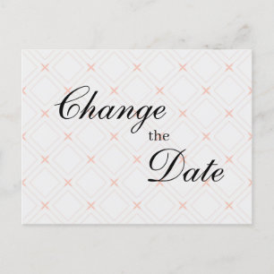 Carte Postale Pastel pêche et crème géométrique Changer la date