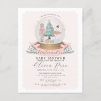 Pastel Pink Christmas Nutcracker fille baby shower