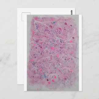 Carte Postale Pastel Pink Watercolor Abstract