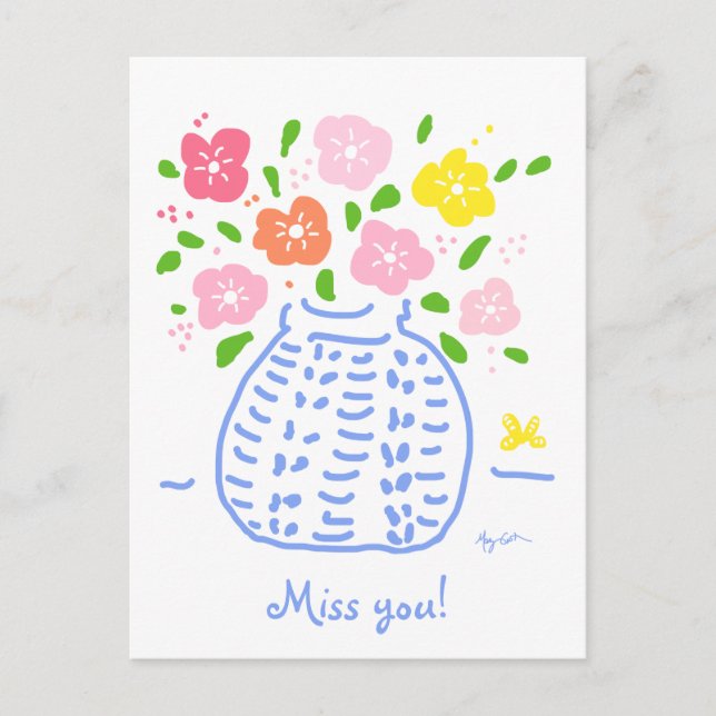 Carte postale Pastel Posy (Devant)