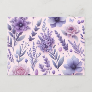 Carte Postale Pastel Purple Fleur de lavande esthétique