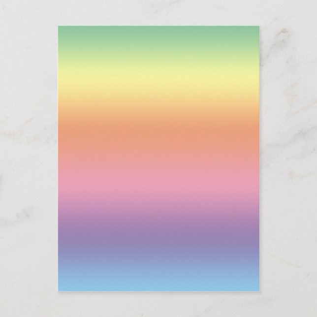 Carte Postale Pastel Rainbow (Devant)