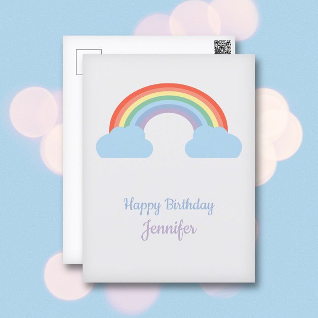 Carte Postale Pastel Rainbow (Rainbow Postcard)