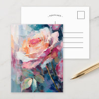 Pastel Rose Peinture Abstraite moderne
