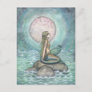 Carte postale Pastel Sea Mermaid Imaginaire Art