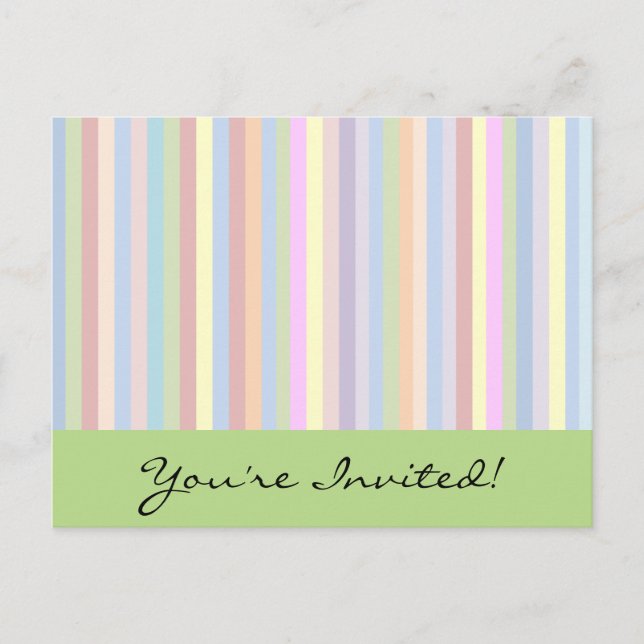 Carte postale Pastel Stripes (Devant)