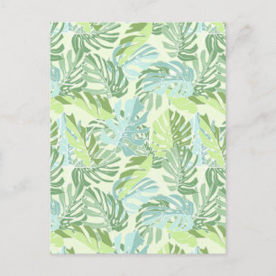 Carte Postale Pastel Tropical Palm Leaves