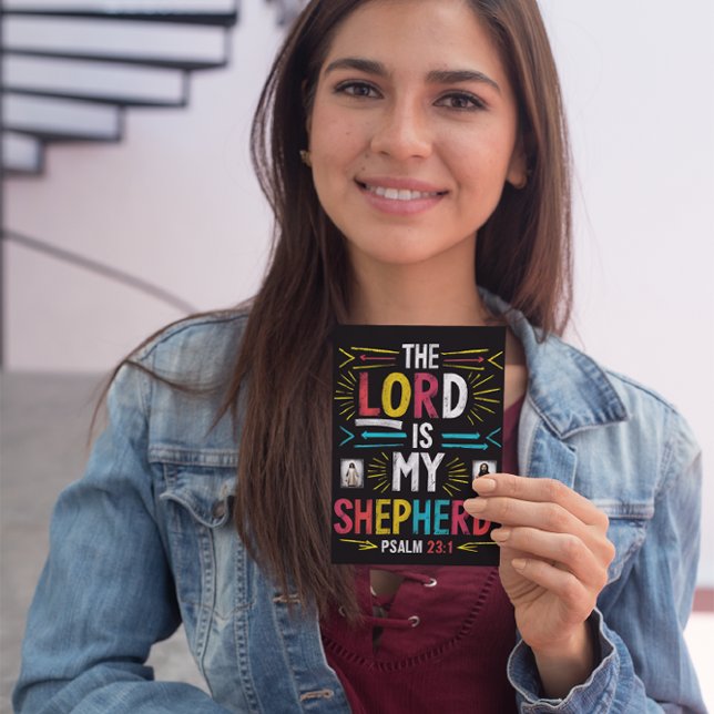 Carte Postale Pasteur divin : Bible Verse Art (Créateur téléchargé)