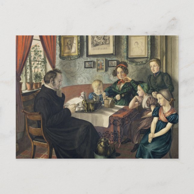 Carte Postale Pasteur Johann Wilhelm Rautenberg et son (Devant)