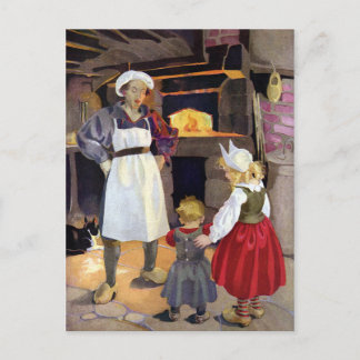 Carte Postale Pat-A-Cake Baker et Enfants Nursery Rhyme