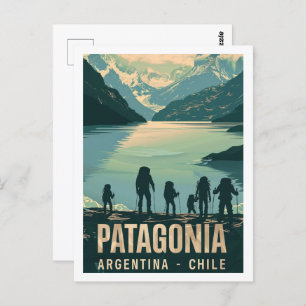 Carte Postale Patagonia Argentine Chili Vintage voyage Place