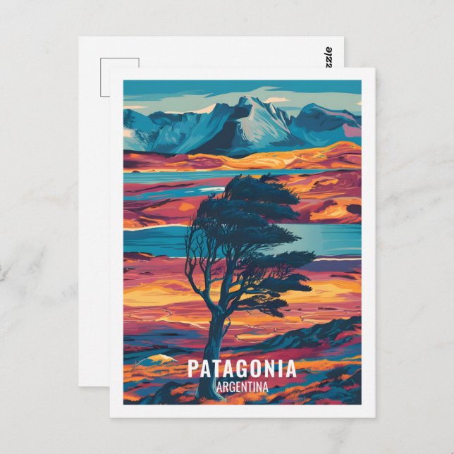 Carte Postale Patagonie Argentine Lieu de voyage célèbre (Devant / Derrière)