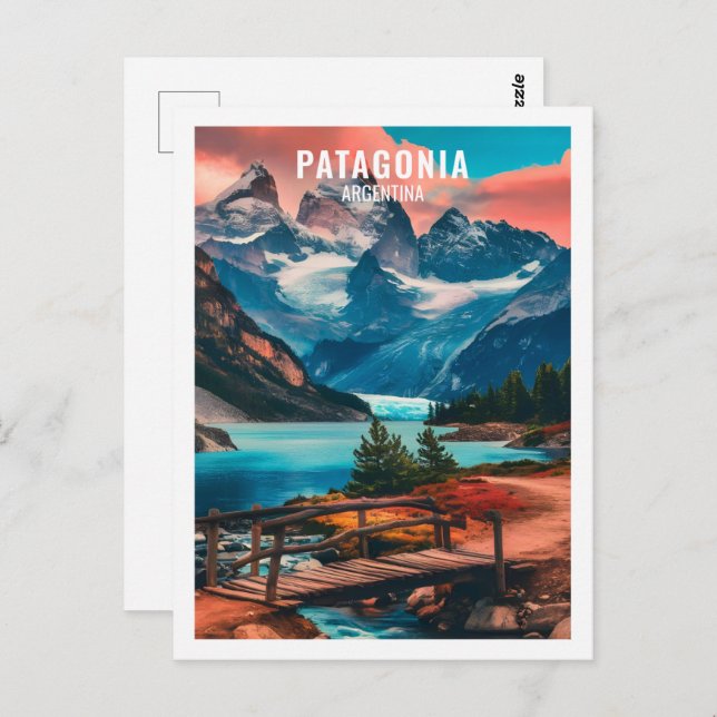 Carte Postale Patagonie Argentine Lieu de voyage célèbre (Devant / Derrière)