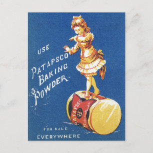 Carte Postale Patapsco Baking Powder vintage ad