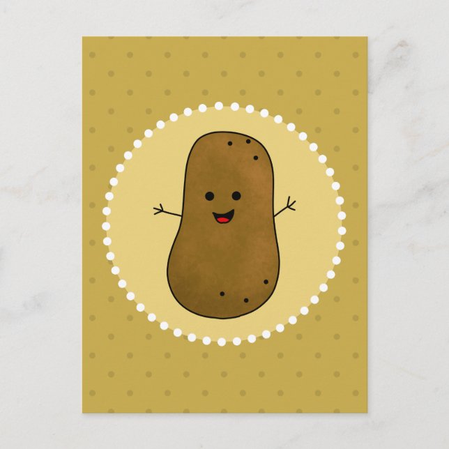 Carte Postale Patate Heureuse (Devant)