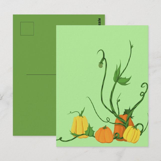 Carte Postale Patch de citrouilles (Devant / Derrière)