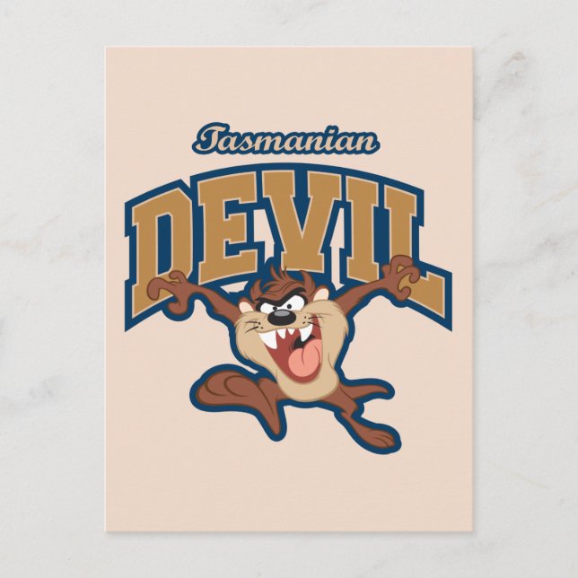 Carte Postale Patch de diable de Tasmanie TAZ™ (Devant)