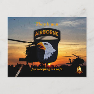 Carte Postale Patch des vétérans de la 101st ABN DIV airborne sc