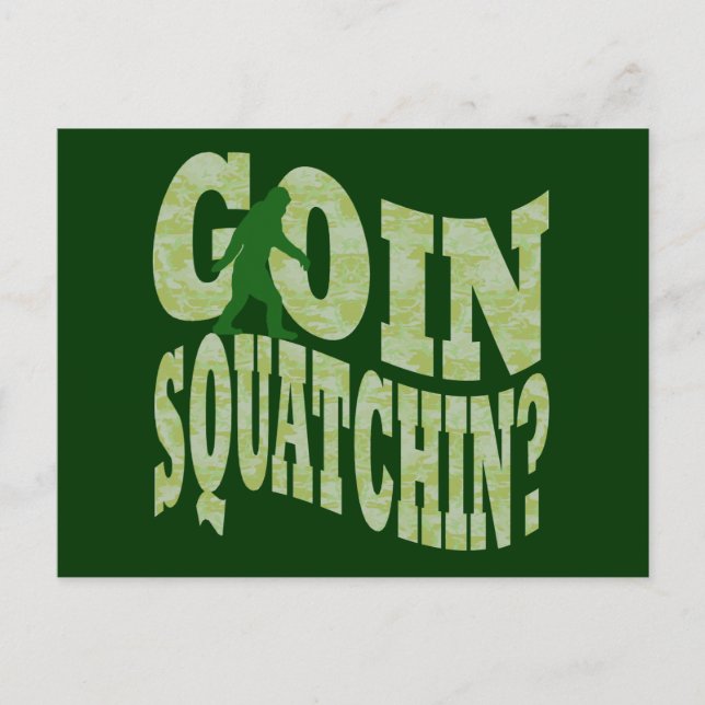 Carte Postale Patchine ? texte & camo vert (Devant)