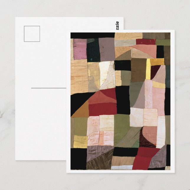 Carte Postale Patchwork (Berceau de fils) | Sonia Delaunay | (Devant / Derrière)