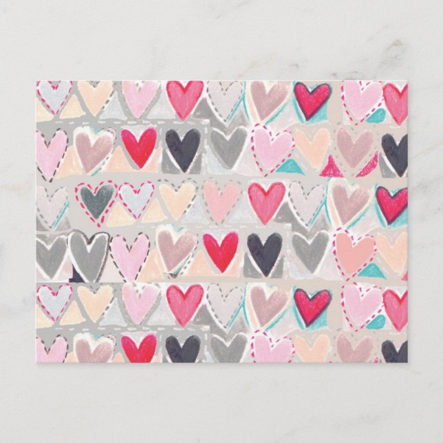 carte postale patchwork cardiaque (Devant)
