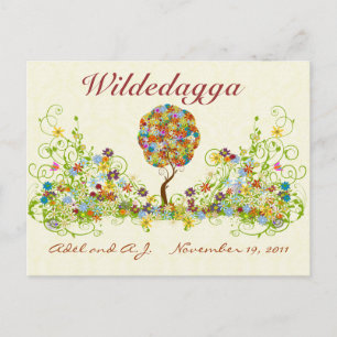 Carte Postale Patchwork Flower Love Merci Post Card